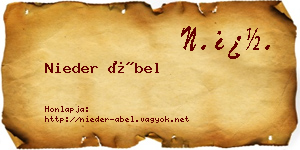 Nieder Ábel névjegykártya