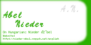 abel nieder business card